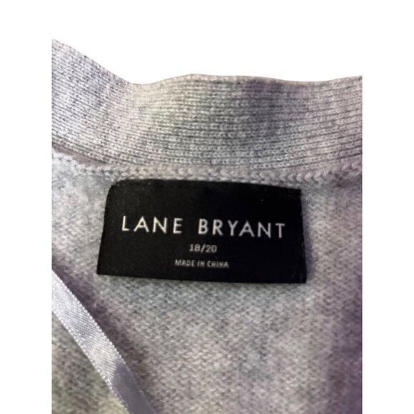 Lane Bryant Boyfriend Cardigan Womens 18/20 Gray 100% Cashmere Used - Picture 6 of 12